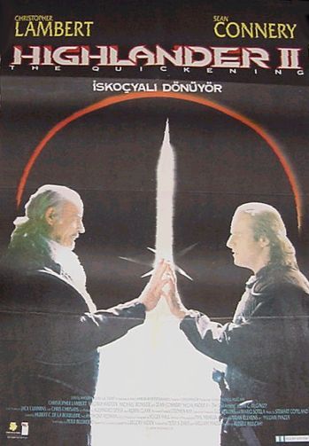 the movie poster: Highlander II: The Quickening (1991) ver3