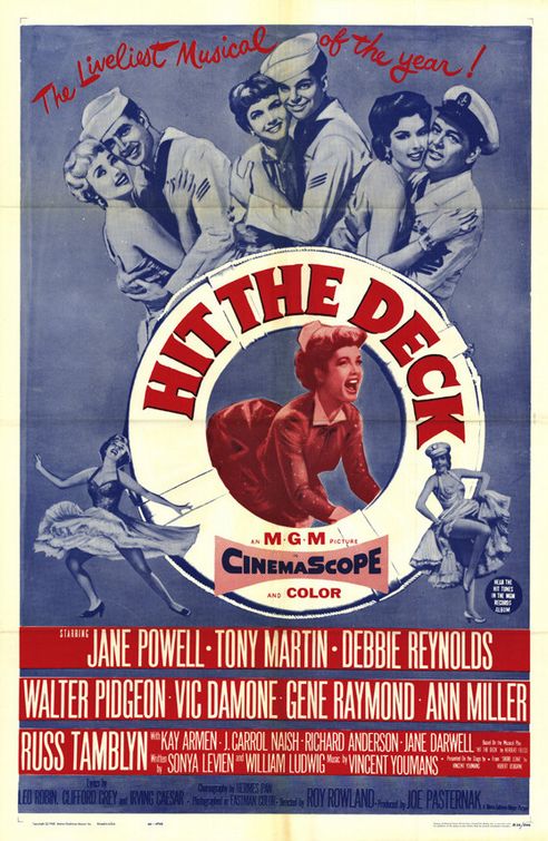 the movie poster: Hit the Deck (1955)