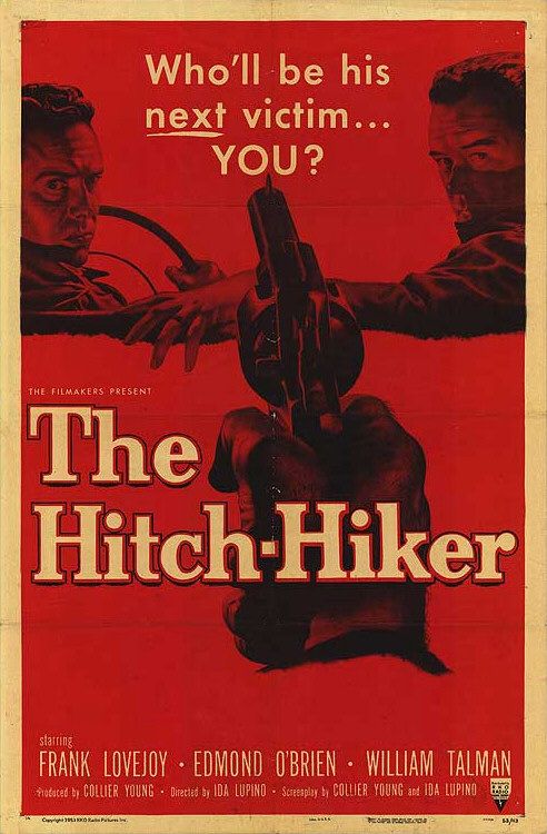 the movie poster: The Hitch-Hiker (1953)
