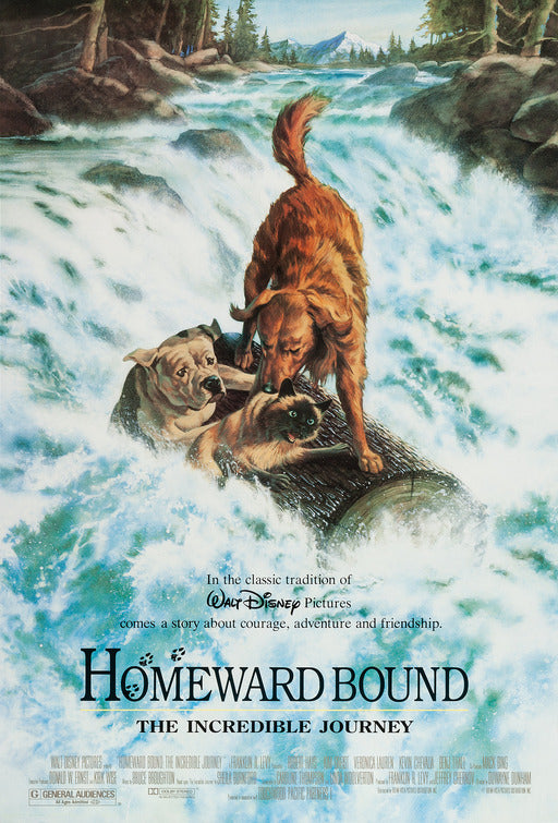 1000 piece jigsaw puzzle for the movie poster: Homeward Bound: The Incredible Journey (1993)