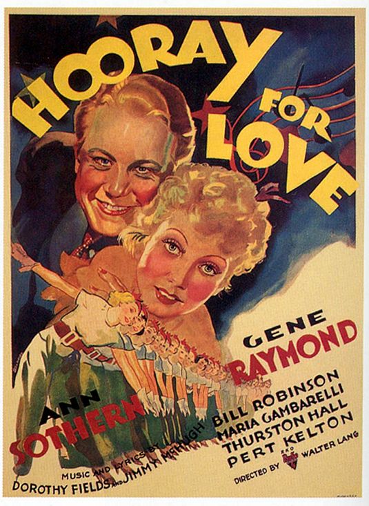 the movie poster: Hooray for Love (1935)