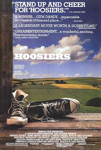 the movie poster: Hoosiers (1986)