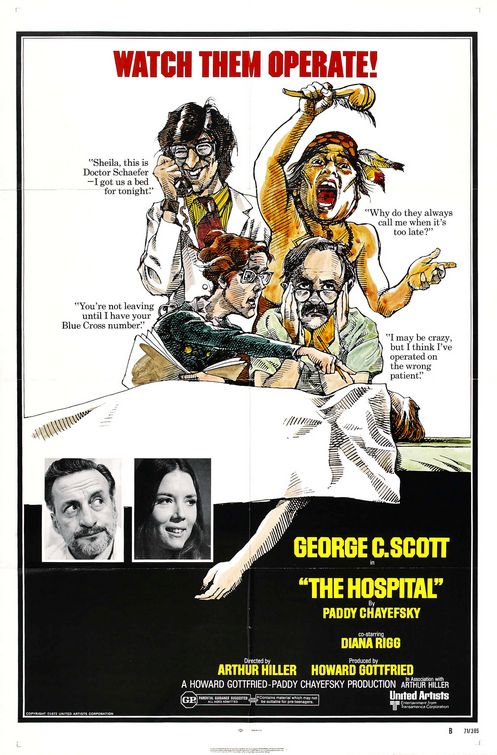 the movie poster: The Hospital (1971) ver2