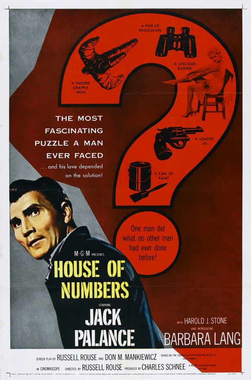 the movie poster: House of Numbers (1957)