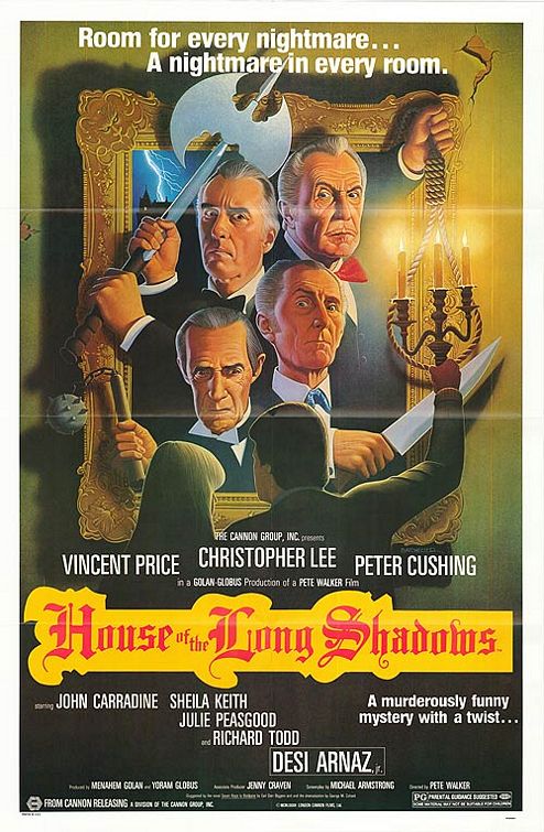 the movie poster: House of the Long Shadows (1983)