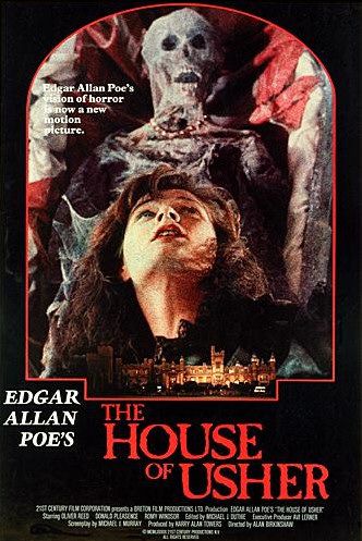 the movie poster: The House of Usher (1988)