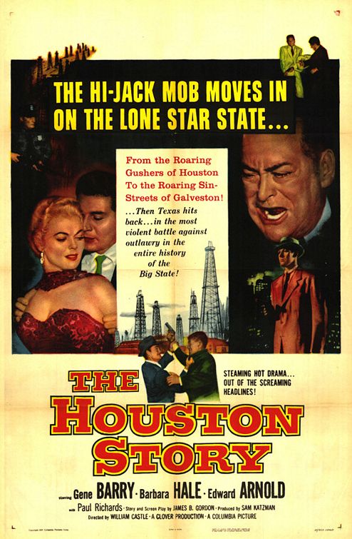 the movie poster: The Houston Story (1956)