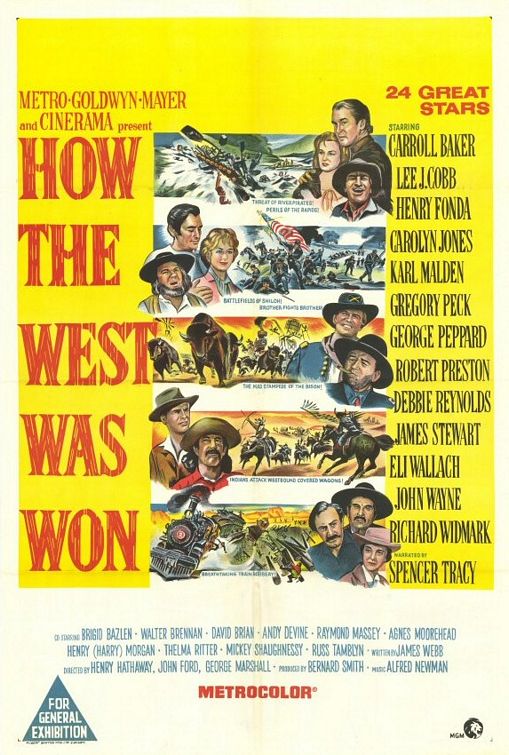 the movie poster: How the West Was Won (1962)