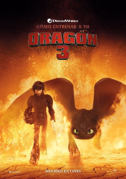 1000 piece jigsaw puzzle for the movie poster: How to Train Your Dragon: The Hidden World (2019) ver4