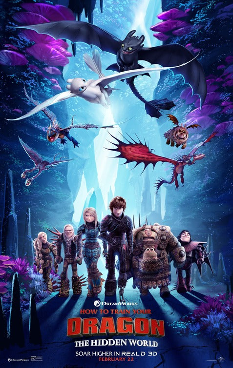 1000 piece jigsaw puzzle for the movie poster: How to Train Your Dragon: The Hidden World (2019) ver6