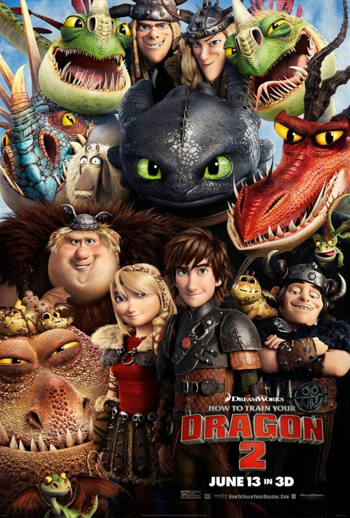 1000 piece jigsaw puzzle for the movie poster: How to Train Your Dragon 2 (2014) ver11