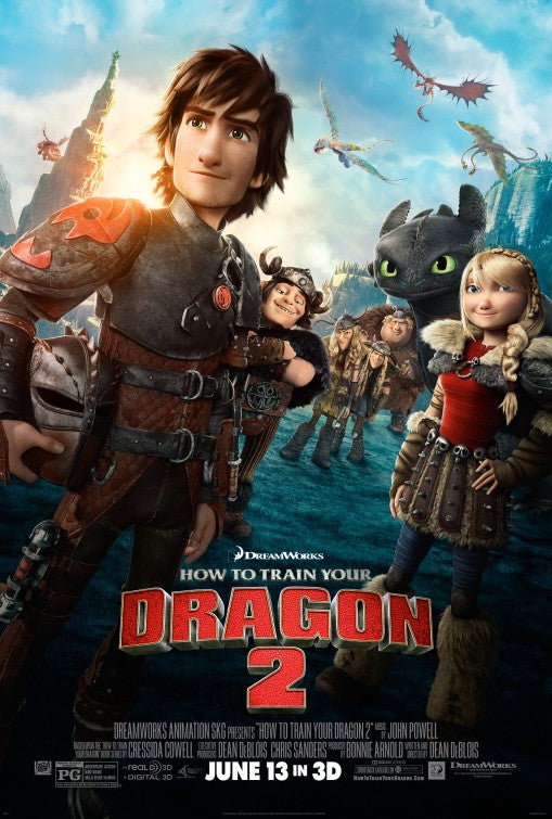 1000 piece jigsaw puzzle for the movie poster: How to Train Your Dragon 2 (2014) ver7