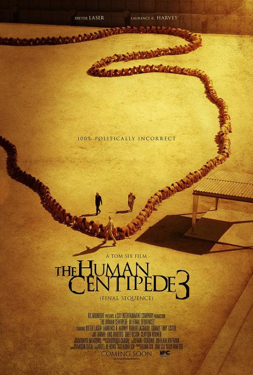 1000 piece jigsaw puzzle for the movie poster: The Human Centipede 3 (2015)