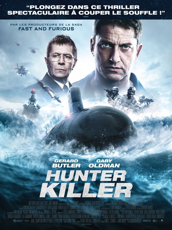 1000 piece jigsaw puzzle for the movie poster: Hunter Killer (2018) ver8