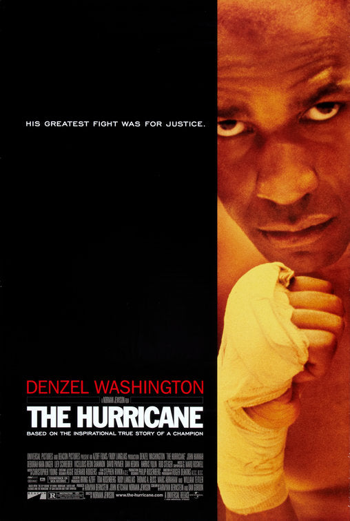 the movie poster: The Hurricane (1999)