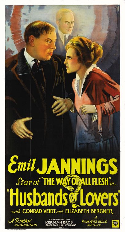 the movie poster: Husbands or Lovers (1927)