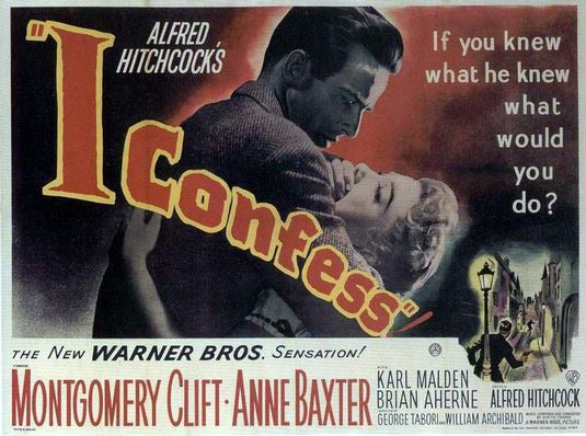 the movie poster: I Confess (1953)