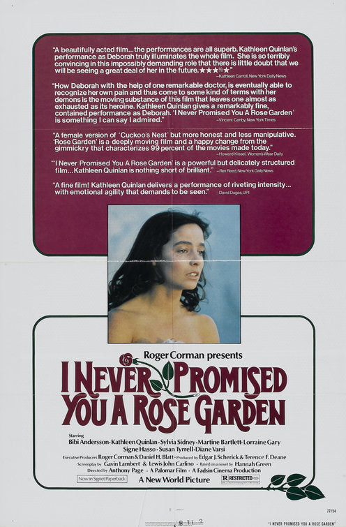 the movie poster: I Never Promised You a Rose Garden (1977)