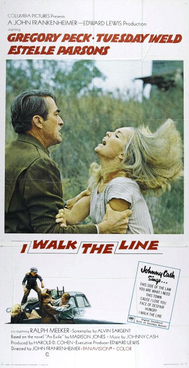 the movie poster: I Walk the Line (1970)