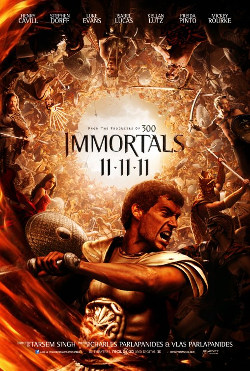 1000 piece jigsaw puzzle for the movie poster: Immortals (2011) ver10