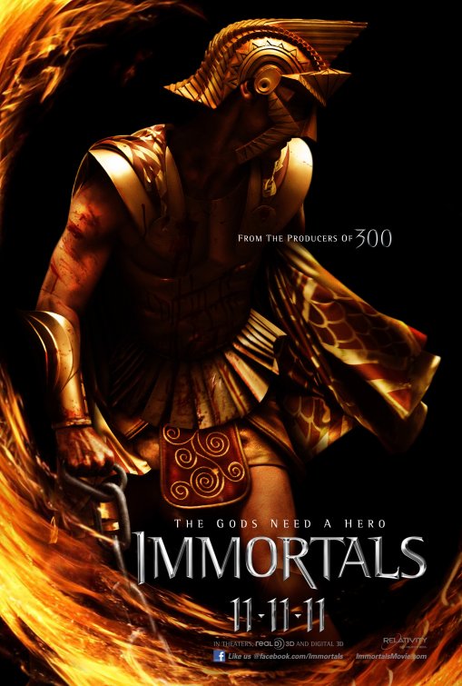 1000 piece jigsaw puzzle for the movie poster: Immortals (2011) ver2