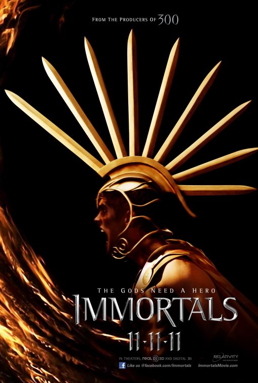 1000 piece jigsaw puzzle for the movie poster: Immortals (2011) ver5