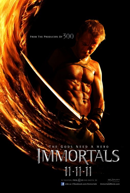 1000 piece jigsaw puzzle for the movie poster: Immortals (2011) ver7