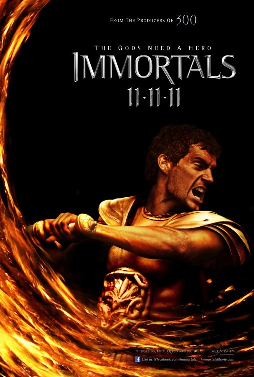 1000 piece jigsaw puzzle for the movie poster: Immortals (2011) ver9