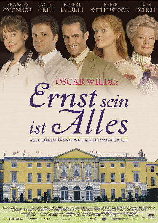 the movie poster: The Importance of Being Earnest (2002) ver2