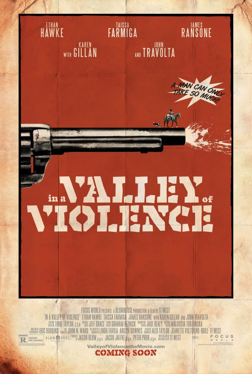 1000 piece jigsaw puzzle for the movie poster: In a Valley of Violence (2016)