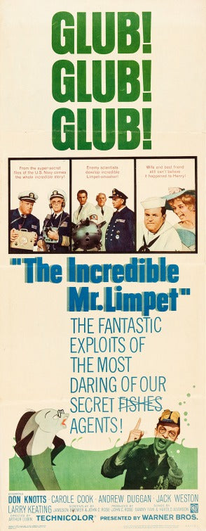 the movie poster: The Incredible Mr. Limpet (1964)