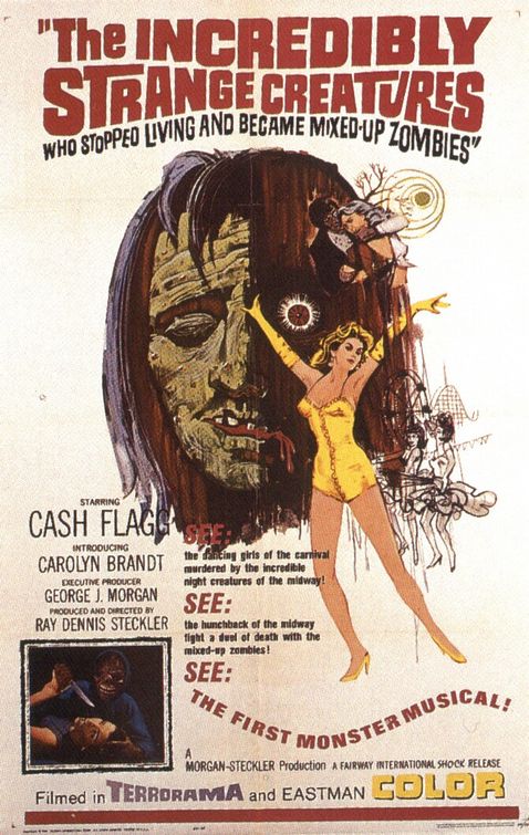the movie poster: The Incredibly Strange Creatures Who Stopped Living and Became Mixed-Up Zombies (1964)