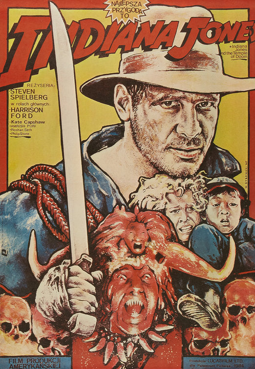 1000 piece jigsaw puzzle for the movie poster: Indiana Jones and the Temple of Doom (1984) ver9
