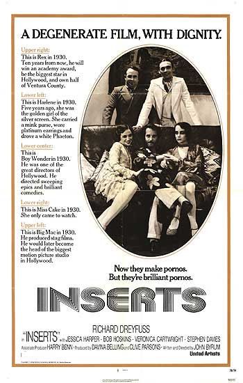 the movie poster: Inserts (1976)
