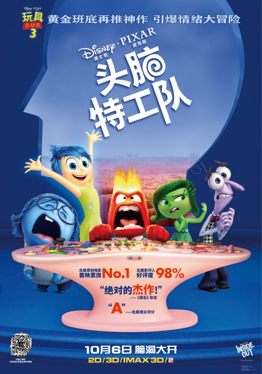 1000 piece jigsaw puzzle for the movie poster: Inside Out (2015) ver22