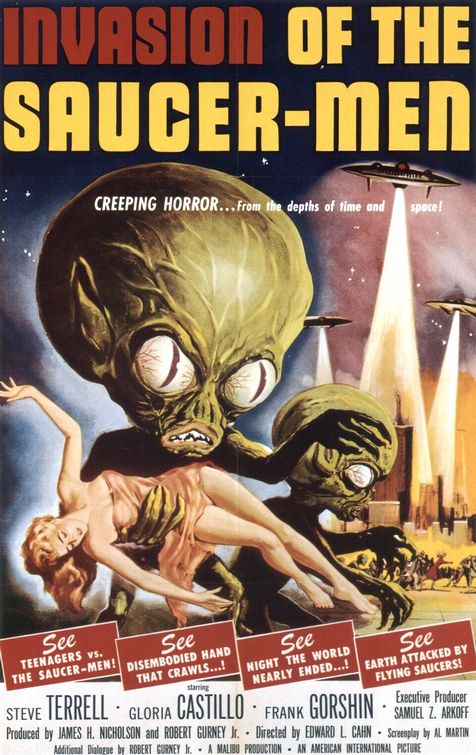 the movie poster: Invasion of the Saucer Men (1957)