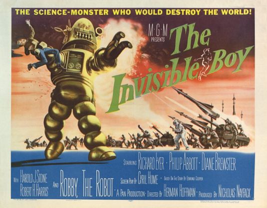 the movie poster: The Invisible Boy (1957)