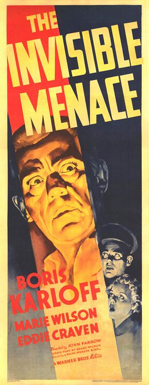 the movie poster: The Invisible Menace (1938)