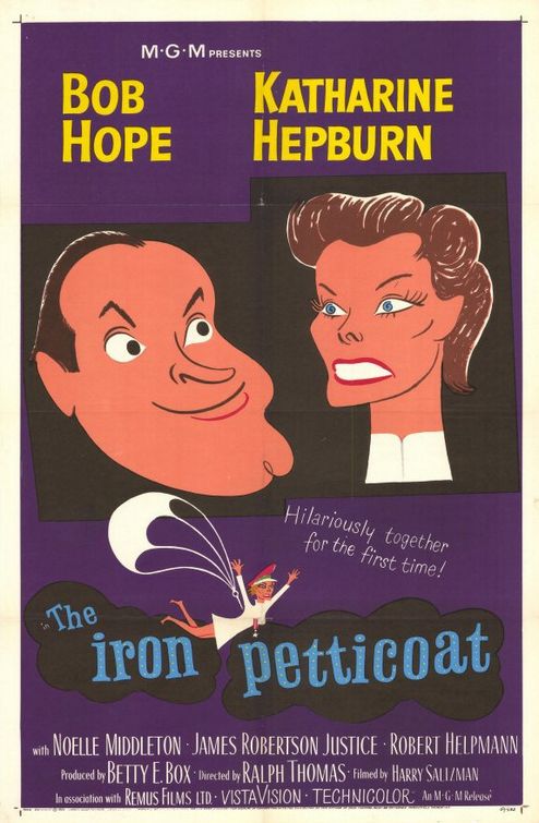 the movie poster: The Iron Petticoat (1956)
