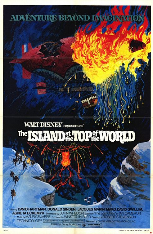 the movie poster: The Island at the Top of the World (1974)