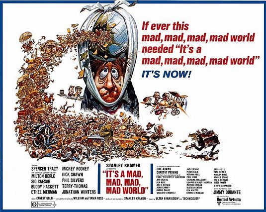 the movie poster: It's a Mad, Mad, Mad, Mad World (1963) ver2