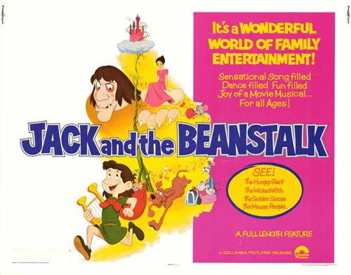 1000 piece jigsaw puzzle for the movie poster: Jack and the Beanstalk (1974)