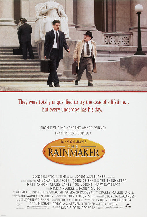 the movie poster: The Rainmaker (1997)