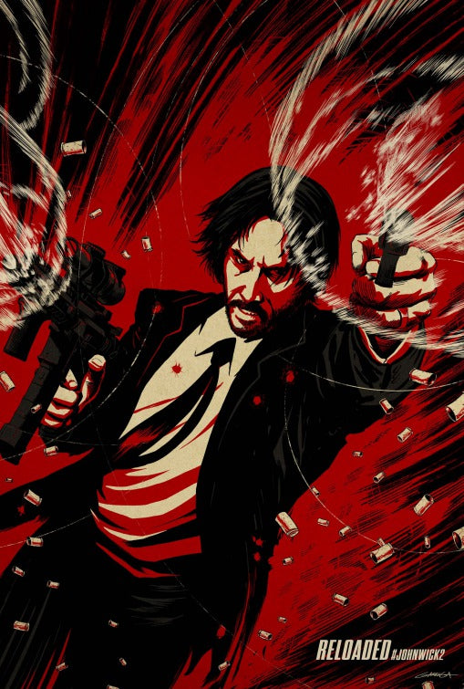 1000 piece jigsaw puzzle for the movie poster: John Wick: Chapter Two (2017) ver18