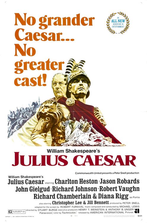 the movie poster: Julius Caesar (1970)