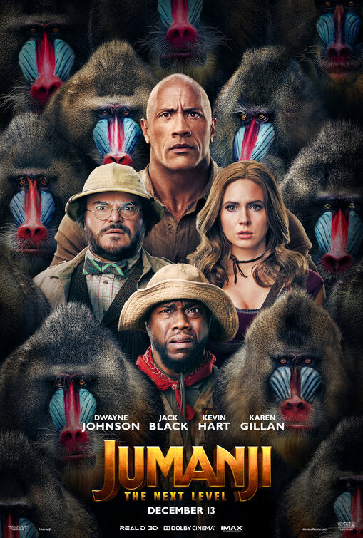 1000 piece jigsaw puzzle for the movie poster: Jumanji: The Next Level (2019)