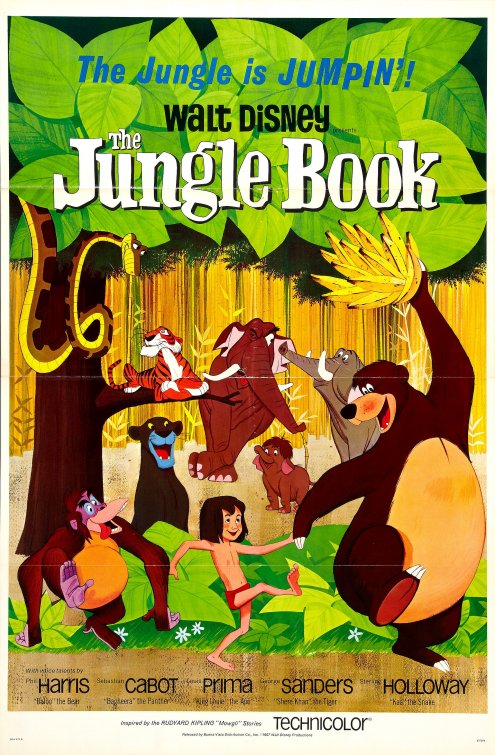 1000 piece jigsaw puzzle for the movie poster: The Jungle Book (1967)