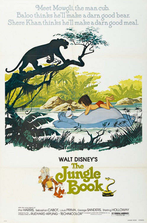 1000 piece jigsaw puzzle for the movie poster: The Jungle Book (1967) ver3