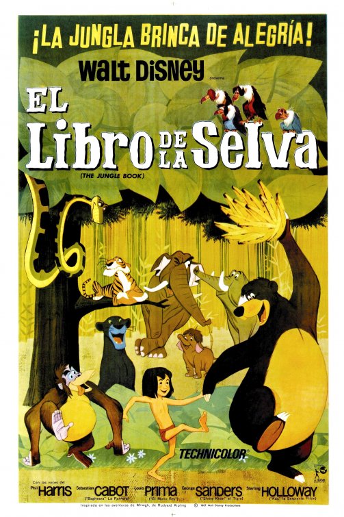 1000 piece jigsaw puzzle for the movie poster: The Jungle Book (1967) ver5