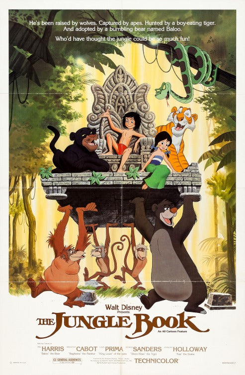 1000 piece jigsaw puzzle for the movie poster: The Jungle Book (1967) ver6